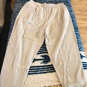 Eileen Fisher khaki color crop pants tender large